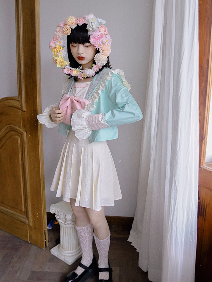 Sailor Frill Retro Ribbon Cropped Jacket