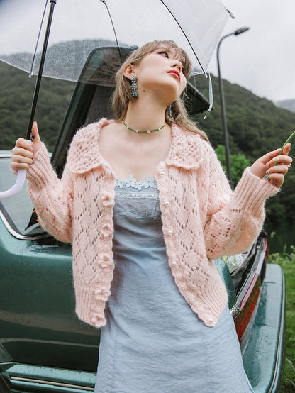 Sweater Pearl Knit Cardigan