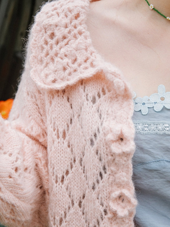 Cardigan en tricot en talon de pull