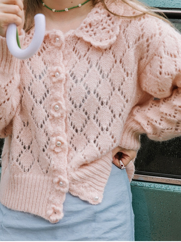 Cardigan en tricot en talon de pull