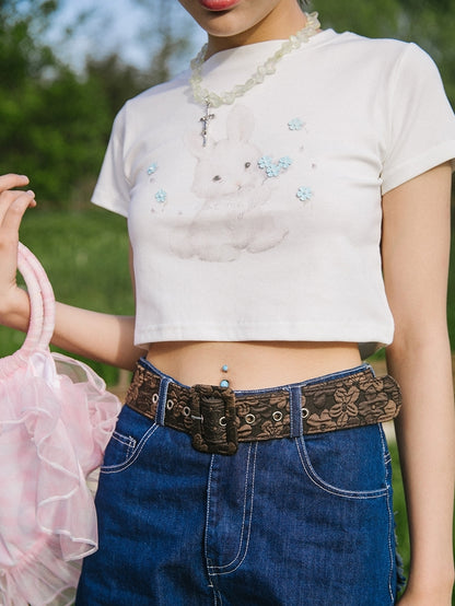 Ceinture de fleur rétro épaisse de ceinture