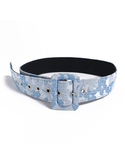 Retro Flower Thick Belt Belt