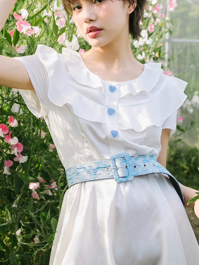 Retro Flower Thick Belt Belt