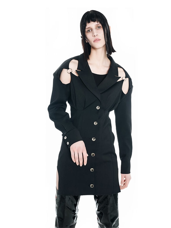 Nichi Ring Open-Shoulder Jacket