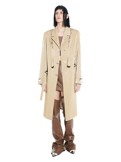 Hook Nichi Leather Long Coat