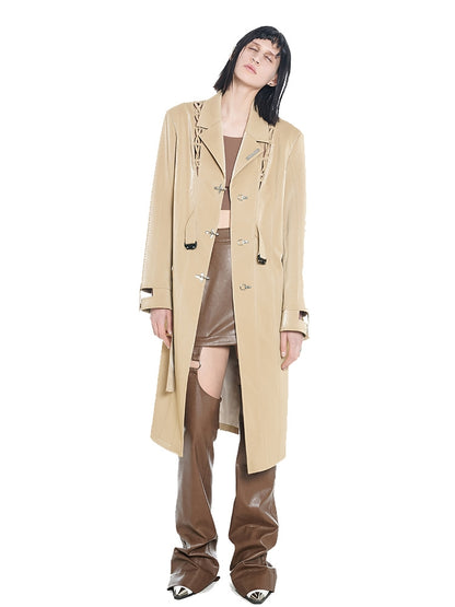 Hook Nichi Leather Long Coat