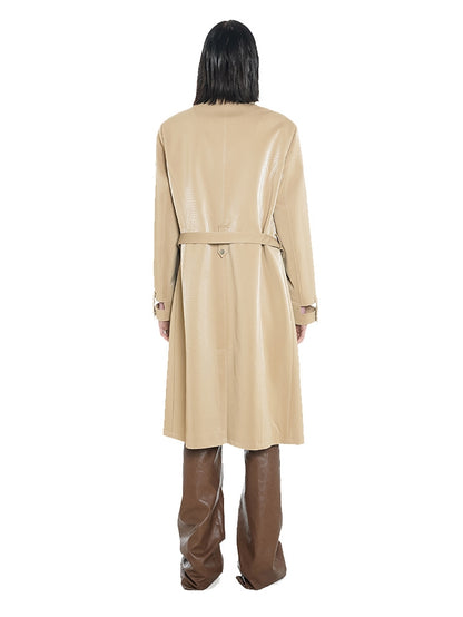 Hook Nichi Leather Long Coat