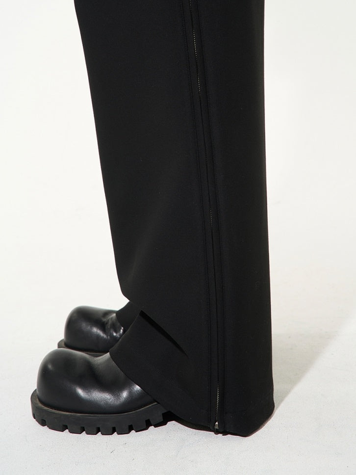 Side-line Straight Wide-leg Pants