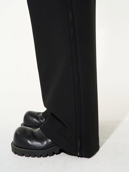 Side-LINE STRAIGHT WIDE-LEG PANTS