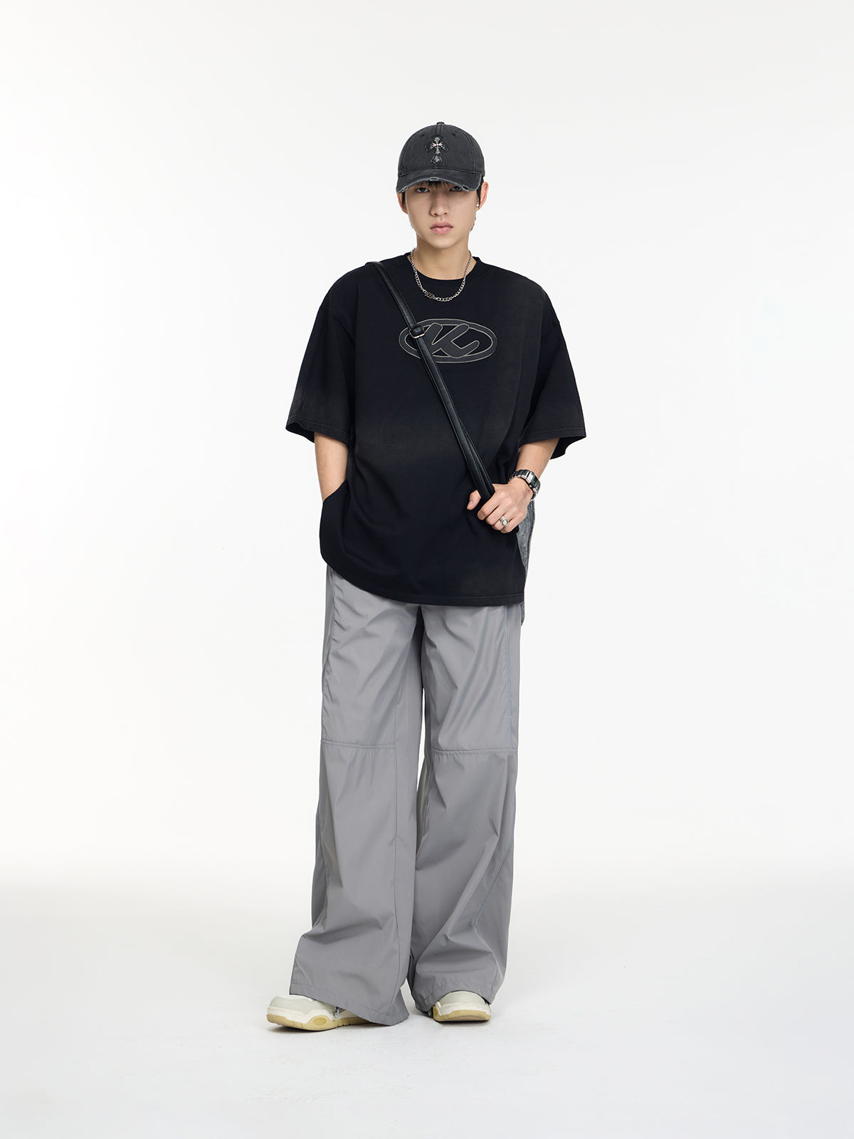 Unisex Plain Loose Relax Casual Wide-Pants