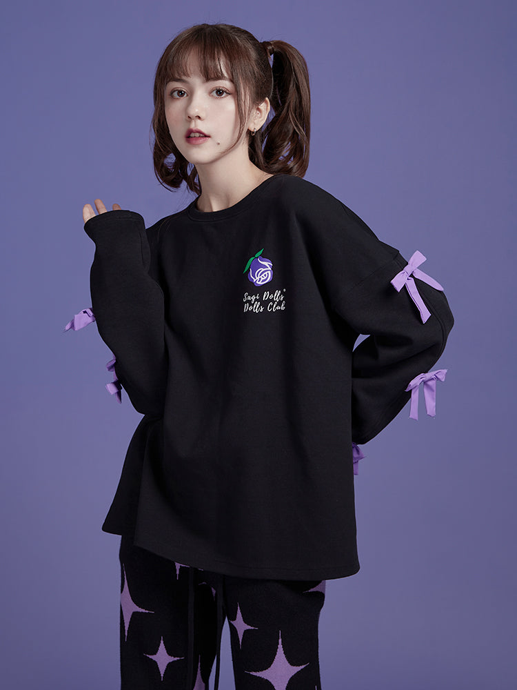 Ribbon Bi-color Rose Pullover