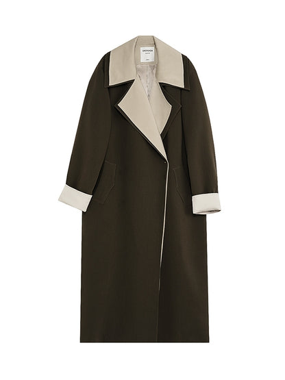 Mature 2-size Bi-color Trench-coat