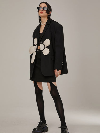 Embroidery Flowers Three-dimensional loose Jacket