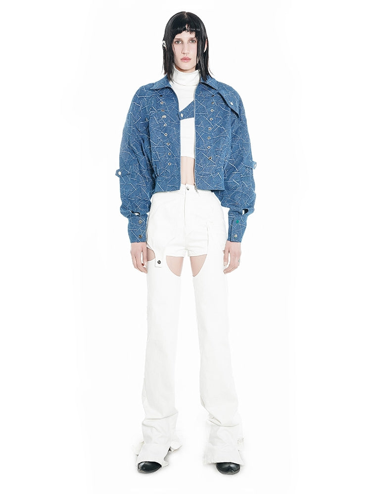 Short Denim Casual Blouson