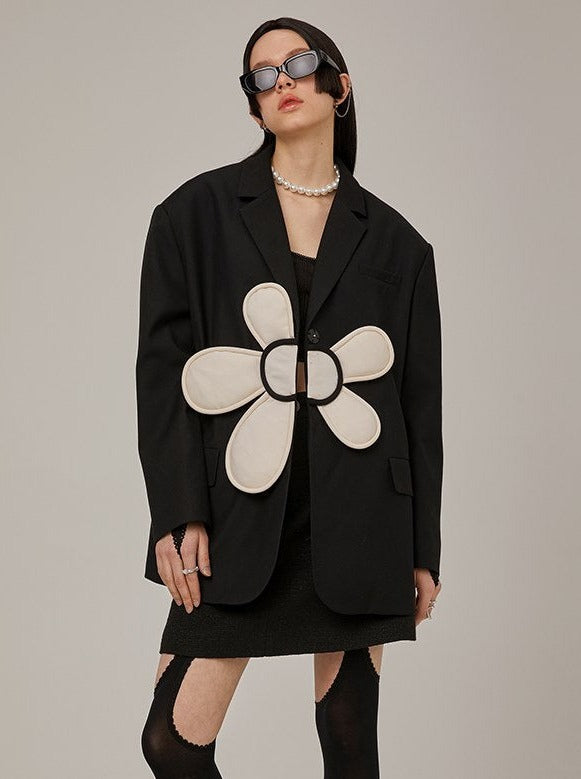 Embroidery Flowers Three-dimensional loose Jacket