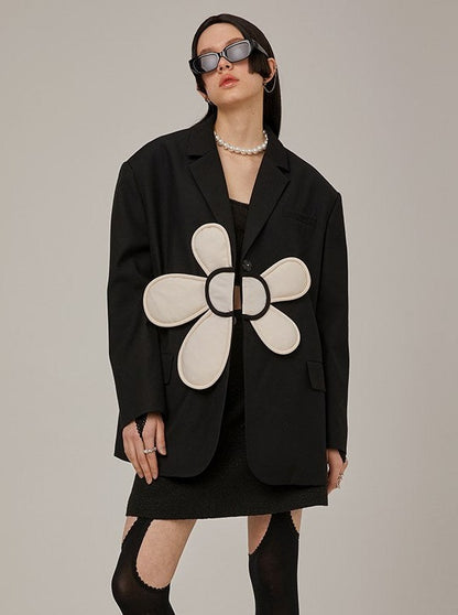 Embroidery Flowers Three-dimensional Loose Jacket