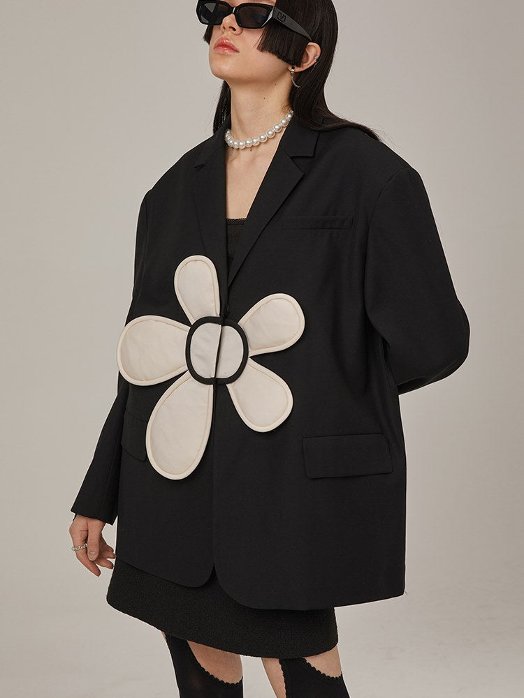 Embroidery Flowers Three-dimensional loose Jacket