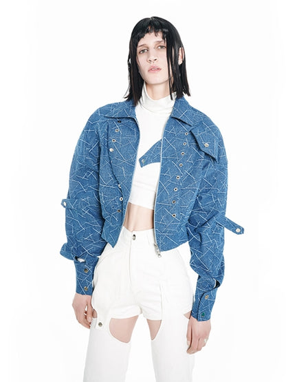 Short Denim Casual Blouson