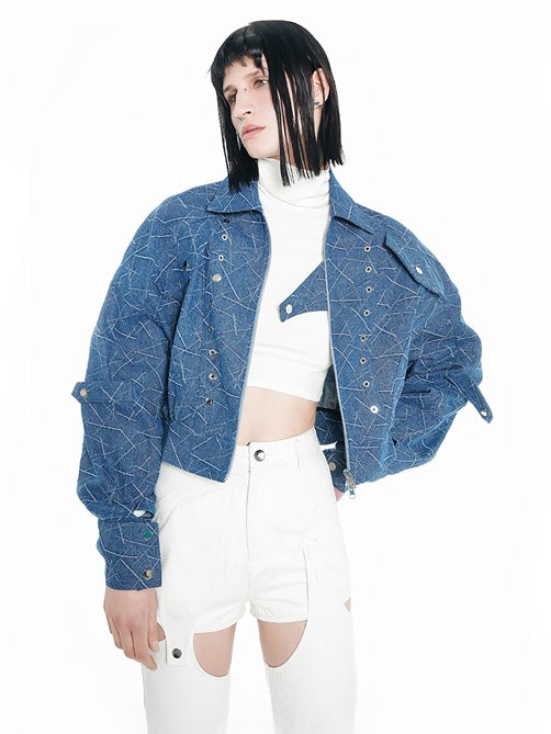 Short Denim Casual Blouson