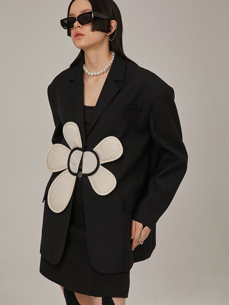 Embroidery Flowers Three-dimensional loose Jacket