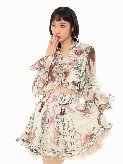 Frill Chemisier duveteux de style japonais