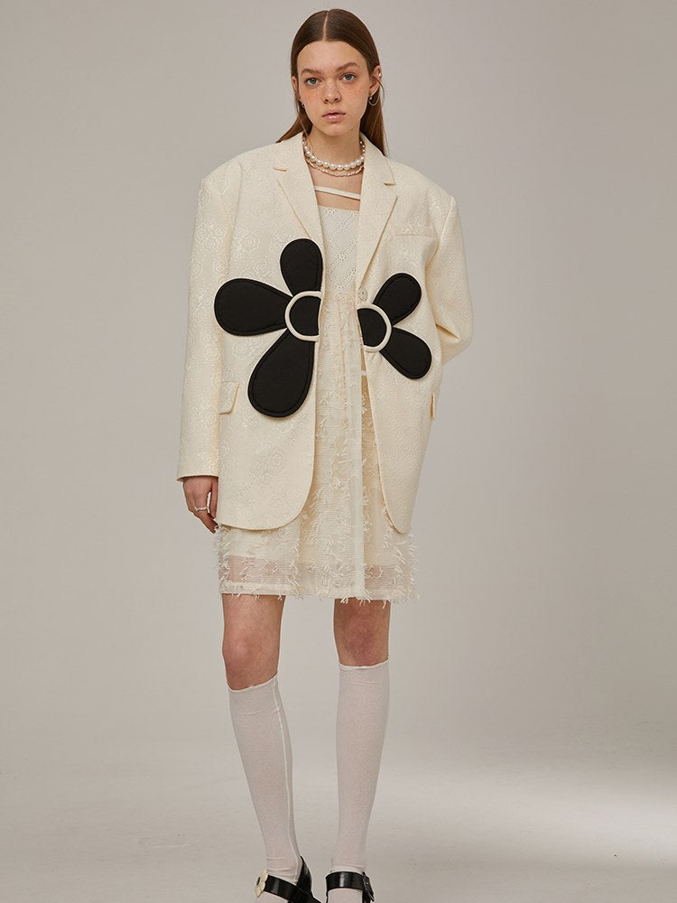 Embroidery Flowers Three-dimensional Nichi Jacket