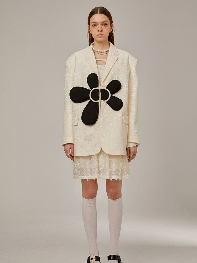 Embroidery Flowers Three-dimensional Nichi Jacket