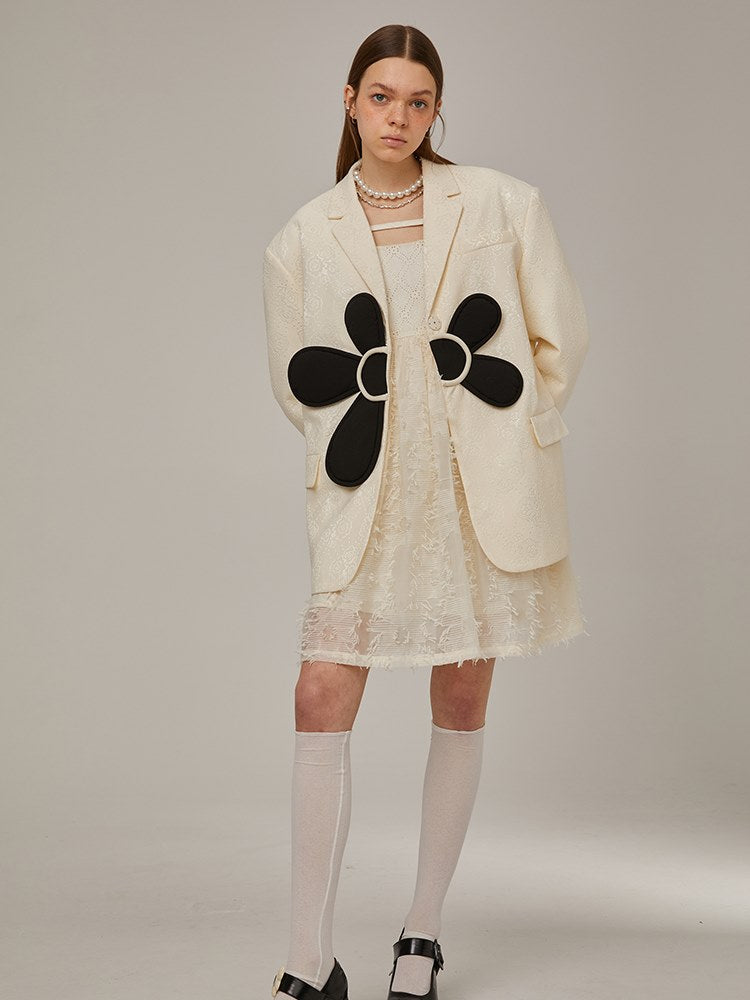 Embroidery Flowers Three-dimensional Nichi Jacket