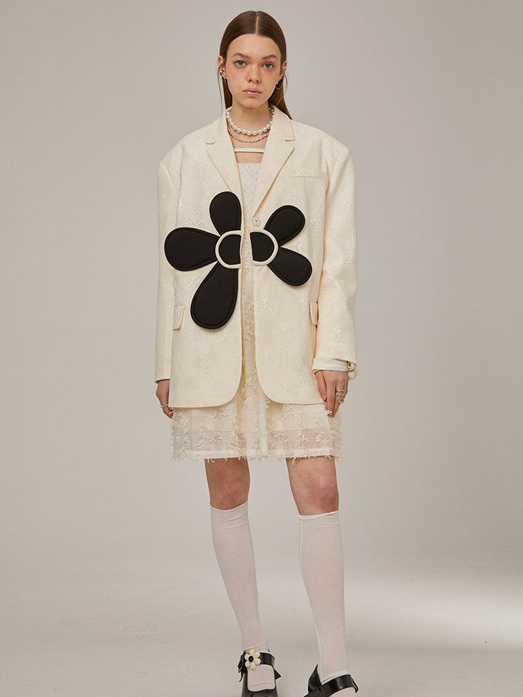 Embroidery Flowers Three-dimensional Nichi Jacket