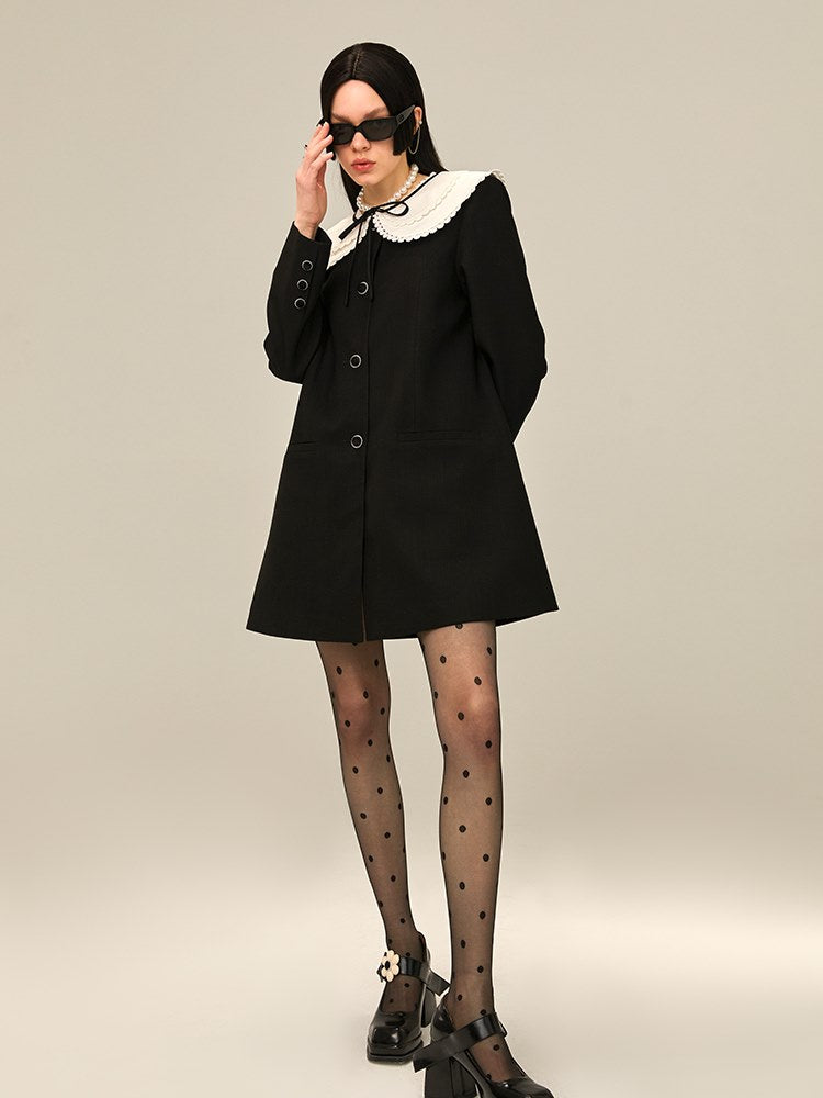 SwankissClassic A-Line Ribbon Coat - ロングコート