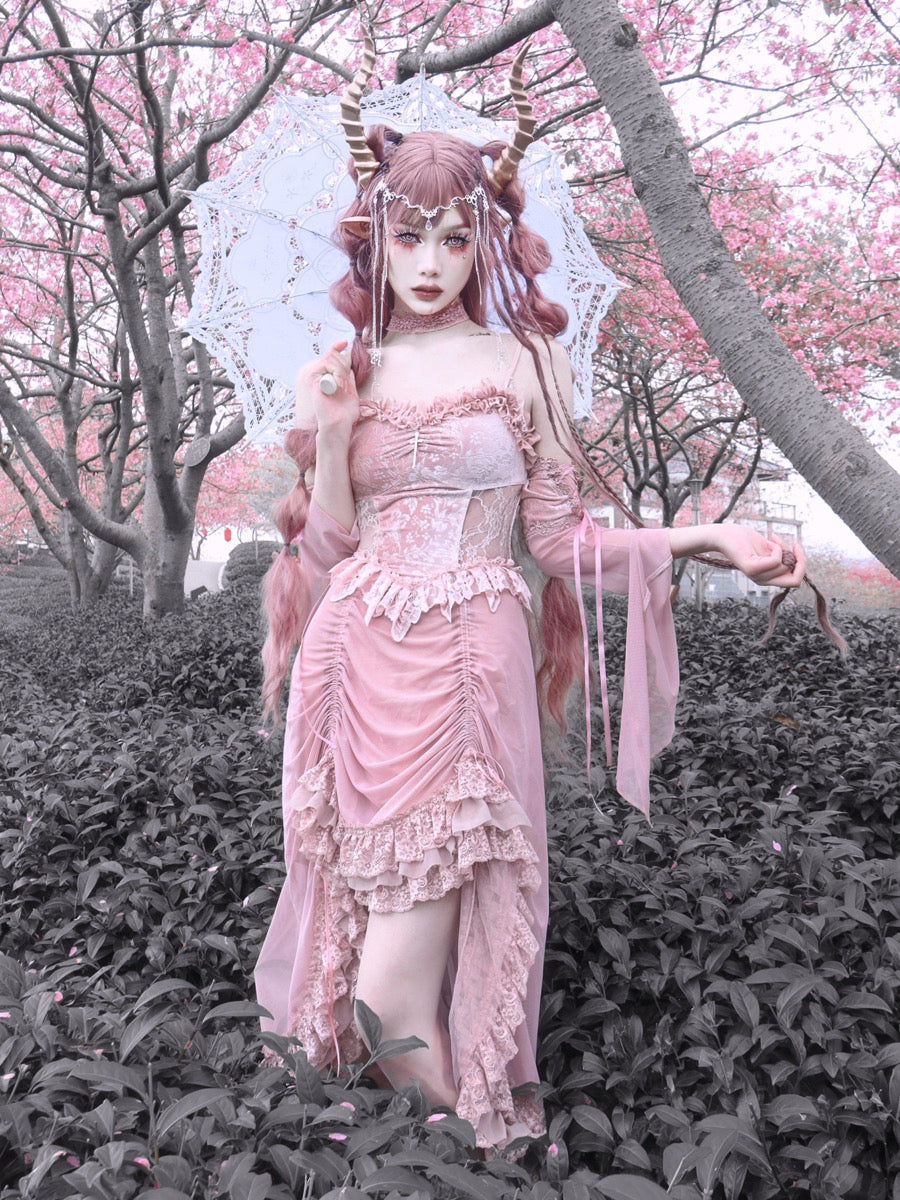 Gothic Lace Cosplay Fril Princess ONE-PIECE Dress – ARCANA ARCHIVE