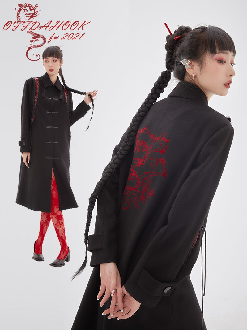 Nichi Back-Print Long-Coat