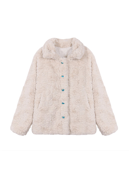 Short Loose Fur Boa Jacket