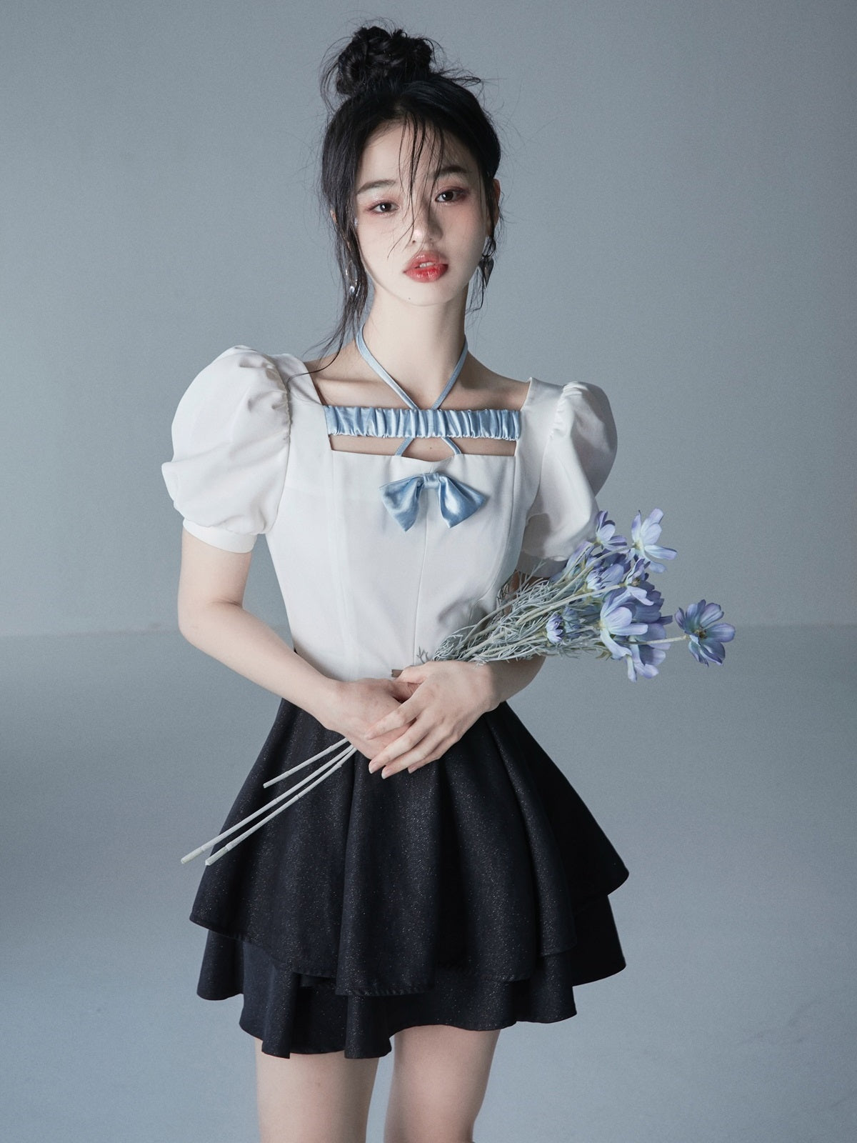 Korean White Sweet One Piece Dress - Kawaii Fashion Shop