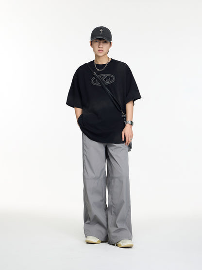 Unisex Plain Loose Relax Casual Wide-Pants