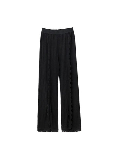 Elegant High-waisted Straight-leg Pants