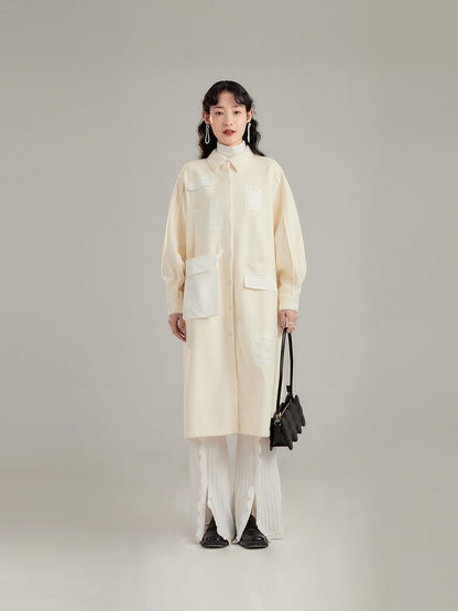 Nichi Wool Long Asymmetrical Coat