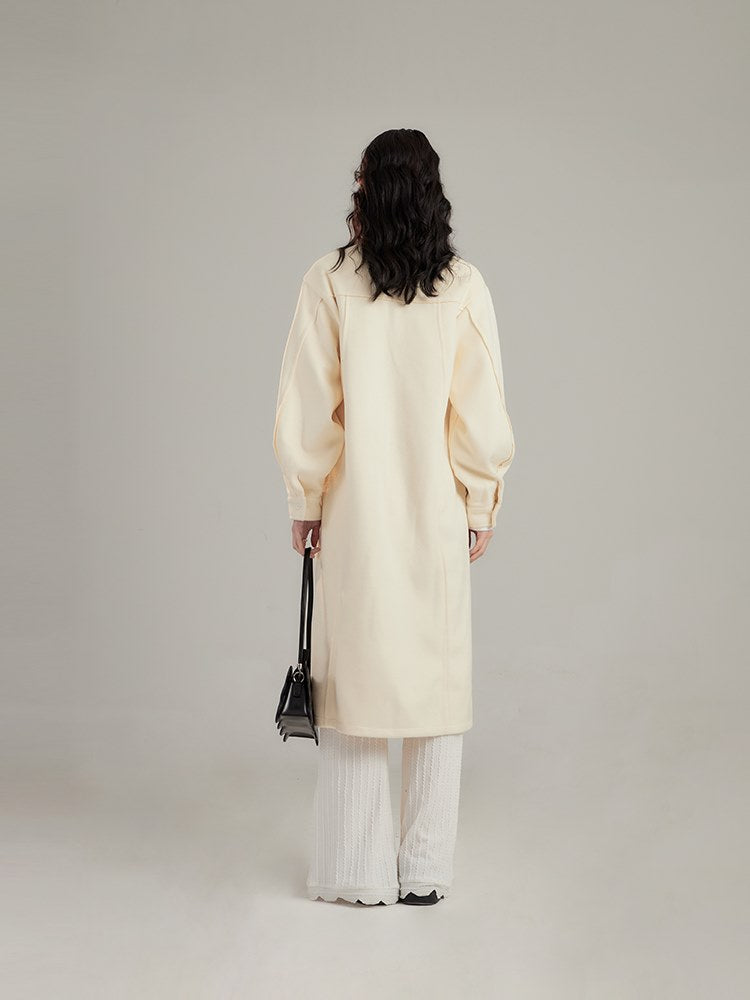 Nichi Wool Long Asymmetrical Coat