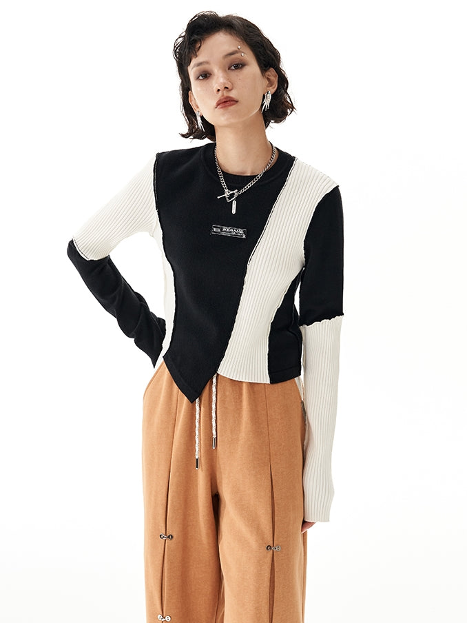 Monotone Asymmetry Nichi Knit