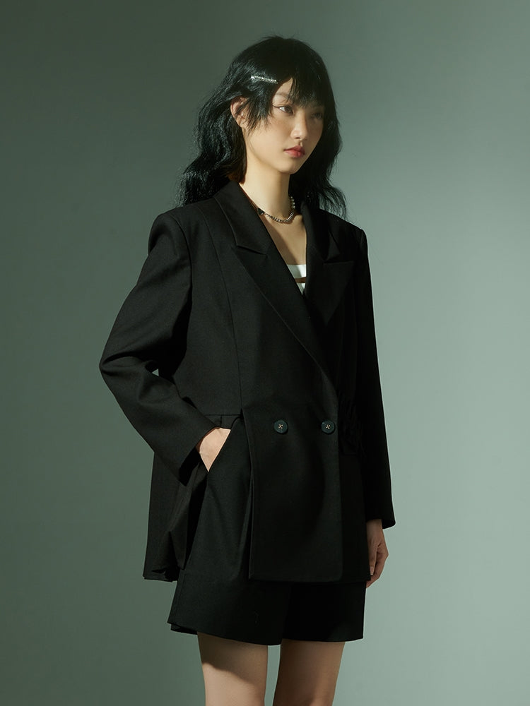 Pleated Irregular Nichi Tailored-jacket