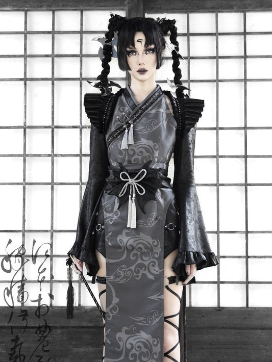 Gothic Wildleder Flare-Ahnes Bolero