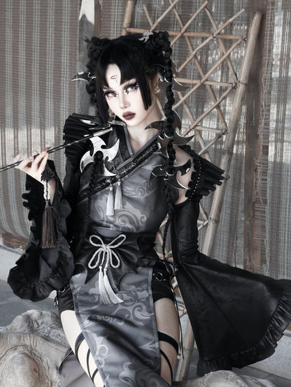 Gothic Wildleder Flare-Ahnes Bolero