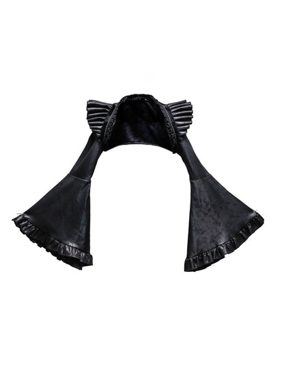 Gothic Suede Flare-Sheeves Bolero