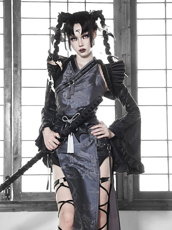 Gothic Wildleder Flare-Ahnes Bolero