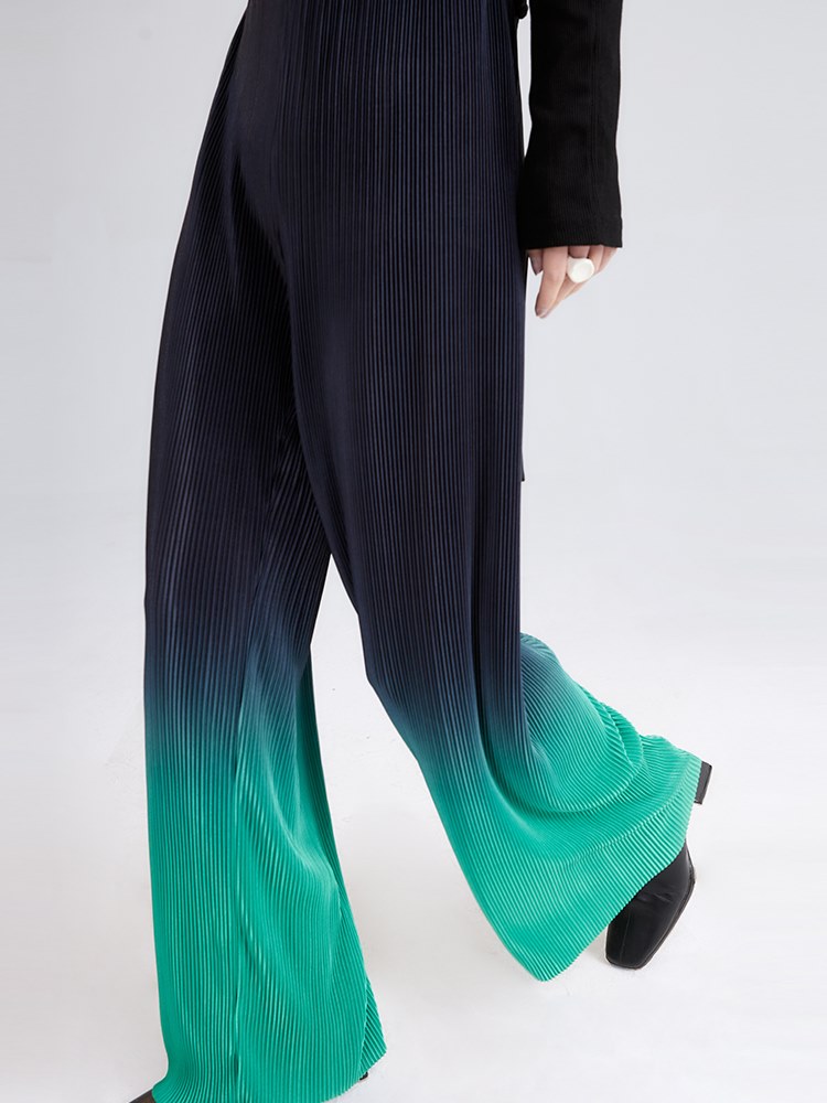 Niche Gradation Pleated Wide-leg Pants