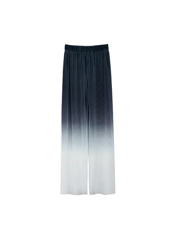 Niche Gradation Pleated Wide-leg Pants