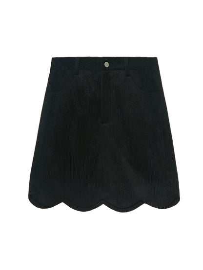 Corduroy Short High-waist Skirt