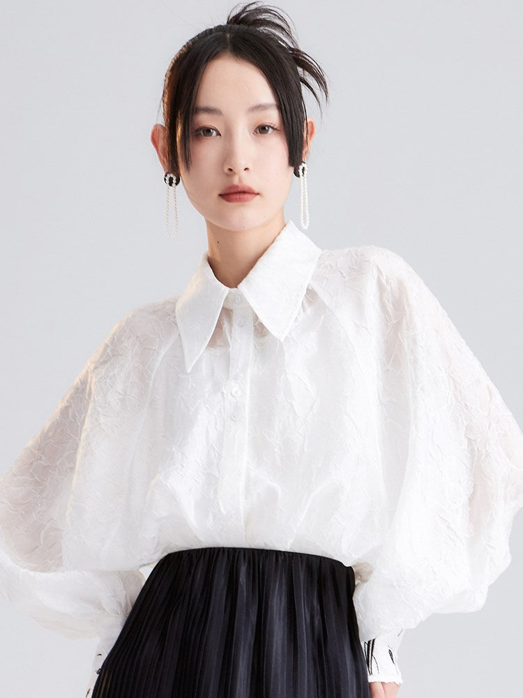 Niche EMBROIDERED LOOSE SHIRT