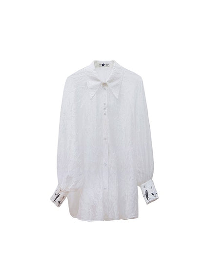 Niche EMBROIDERED LOOSE SHIRT