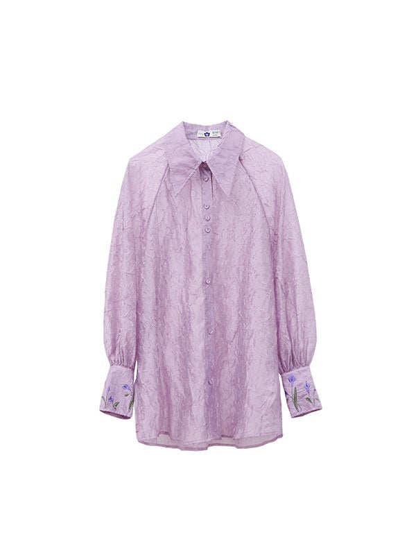 Niche EMBROIDERED LOOSE SHIRT